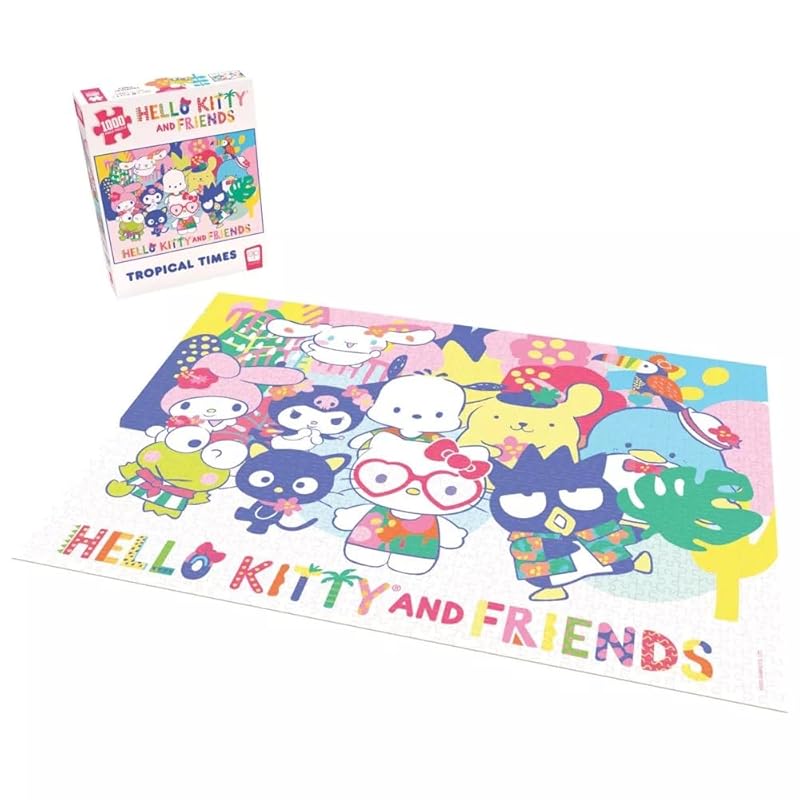 Hello Kitty and Friends Tropical Times 1000 Piece Puzzle, Multicolor